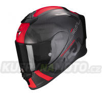 Moto přilba SCORPION EXO-R1 EVO CARBON AIR MG matná černo/červená