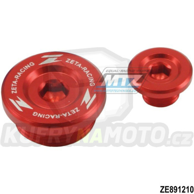 Zátky motoru - ZETA ZE89-1210 - Kawasaki KXF250 / 04-10 + Suzuki RMZ250 / 04-06 - červené