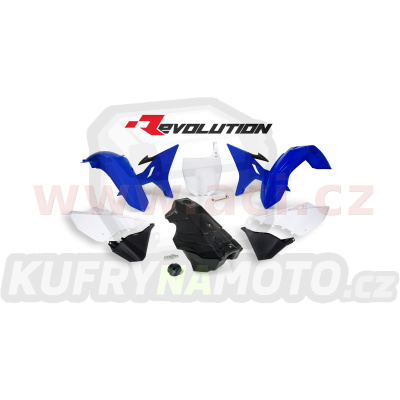 sada plastů Yamaha - REVOLUTION KIT pro YZ 125/250 02-21, RTECH (modro-bílo-černá, 7 dílů)