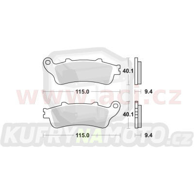 brzdové destičky, BRAKING (semi-metalická směs SM1) 2 ks v balení