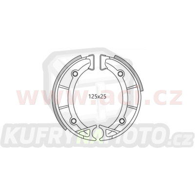 brzdové obložení (standardní materiál) NEWFREN (2 ks v balení)