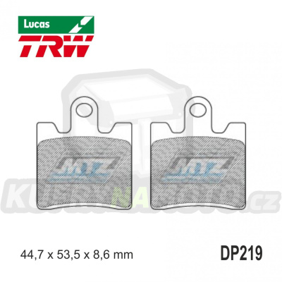 Destičky brzdové DP219-LUEC TRW Lucas MCB706EC - směs Allround Economy