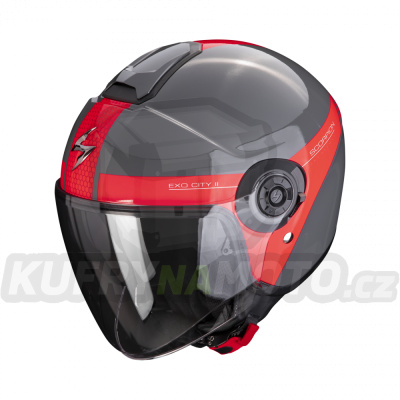 Moto přilba SCORPION EXO-CITY II SHORT šedo/červená