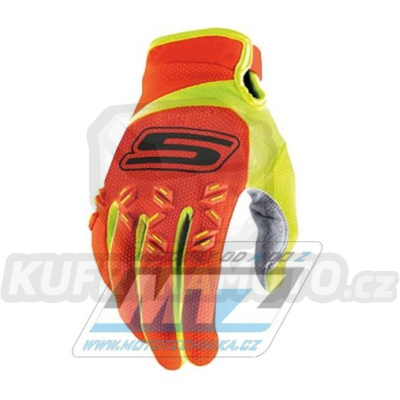 Rukavice Offroad S-Line - Fluo žluto-oranžové (velikost XL)