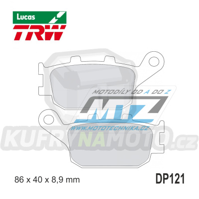 Destičky brzdové DP121-LU TRW Lucas MCB634 - směs Allround