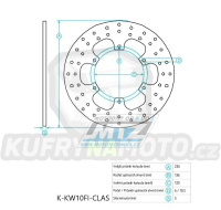 Kotouč brzdový (210/110/8D) - Kawasaki KMX125 / 86-03