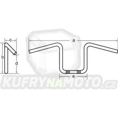 Řidítka Fehling Z-Bar, průměr 22mm, šířka 720mm, černé Fehling 7797LZR2