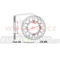 duralová rozeta pro sekundární řetězy typu 428, JT (47 zubů)
