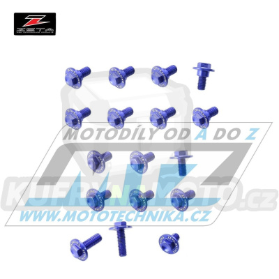 Sada šroubů na plasty - ZETA ZE88-5246 - Kawasaki KXF250 / 05-16 + KXF450 / 12-15 - modré