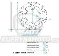 Kotouč brzdový nerezový (260/121/6D) - Suzuki Burgman250 / 98-02+Burgman400 / 99-02