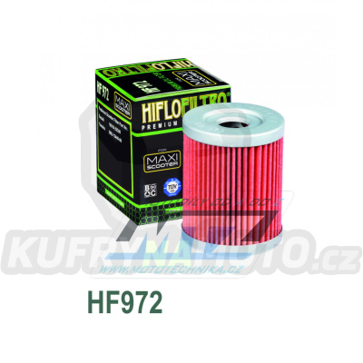 Filtr olejový HF972 (HifloFiltro) - Suzuki AN250 Burgman + AN400 Burgman + SYM 400i Max Sym + 600i Max Sym + Yamaha YP400 Majesty + YP400 R/RA X-Max