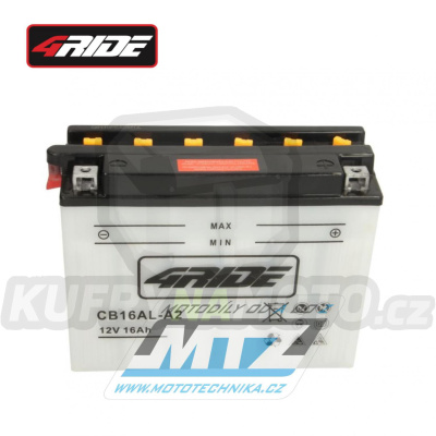 Baterie (akumulátor motocyklový) 4RIDE YB16AL-A2 (12V-16Ah)