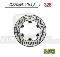 NG326 brzdový kotouč zadní APRILIA 125/350/600/650 (220x110x4,5) PEGASO 650 (91-00) 8435502403042  – akce