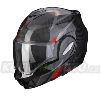 Moto přilba SCORPION EXO-TECH CARBON TOP černo/červená