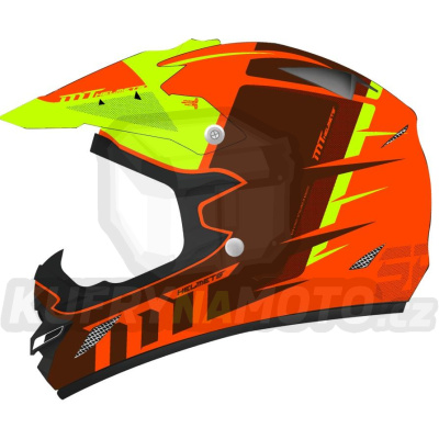 Přilba MT CROSS MX-2 KID SPEC GLOSS fluo ORANGE/fluo YELLOW barva oranžová/žlutá FLUO velikost S