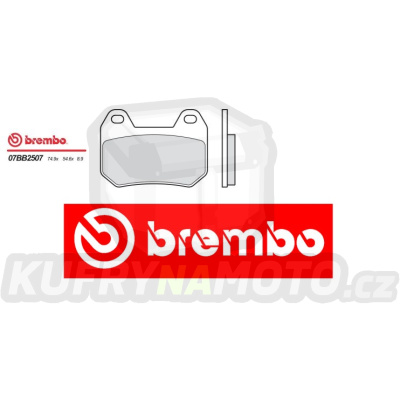 Brzdové destičky Brembo BMW K 1200 LT 1200 r.v. Od 99 - 00 Originál směs Zadní