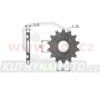 řetězové kolečko pro sekundární řetězy typu 520, SUNSTAR (13 zubů)