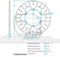 Kotouč brzdový (256/144/6D) - Honda NSS125Forza / 15-20+SH300i / 07-20