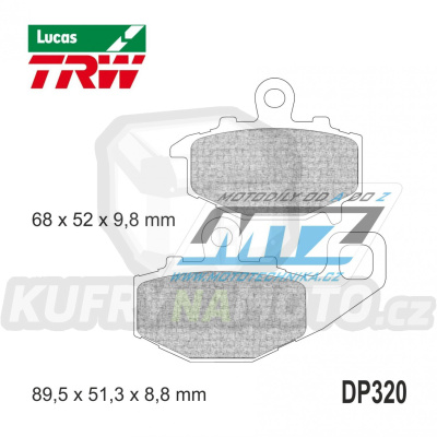 Destičky brzdové DP320-LU TRW Lucas MCB662 - směs Allround