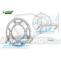 Rozeta řetězová (převodník) Dural KTM50D-45zubů ESJOT 51-12013-45 - barva stříbrná - KTM 50SX / 14-23 + SX-E 5 / 20 + Husqvarna TC50 / 17-23