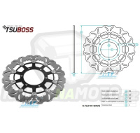 Kotouč brzdový plovovoucí (310/102/6D) zubatý desing - Suzuki GSXR600+GSXR750+GSXR1000