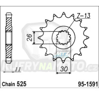 Kolečko MTZ 16 zubů-95-1591-16- výprodej