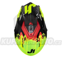 Kšilt JUST1 J38 MASK neonově žluto/červeno/černý