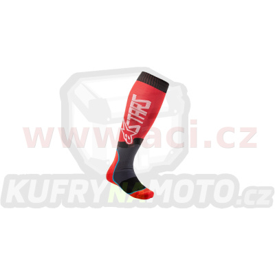 ponožky MX PLUS-2, ALPINESTARS (červená/bílá) 2023
