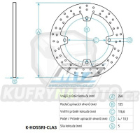 Kotouč brzdový (240/117/4D) - Honda CBF500 / 04-08+CB600F Hornet / 07-13+CBF600 / 04-07+CBF600N / 03-07CBF600S ABS / 03-07+CBF600S ABS / 03-07+CBR600F / 11-13+X-ADV750 / 17-19+CBF1000 / 06-11