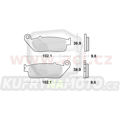 brzdové destičky, BRAKING (semi-metalická směs SM1) 2 ks v balení