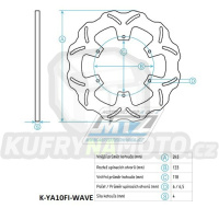 Kotouč brzdový (245/118/6D) - Yamaha YZ125+YZ250 / 92-00+YZF400 / 98-00 + WR250 / 92-97+WRF400 / 98-00 + Harley Davidson GS97