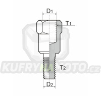 Adaptér na zpětné zrcátko RMS 121850060 pravé M8 - M10