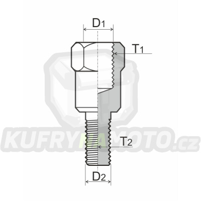 Adaptér na zpětné zrcátko RMS 121850060 pravé M8 - M10