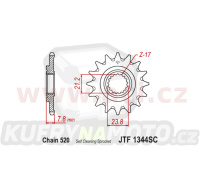 řetězové kolečko pro sekundární řetězy typu 520, JT (14 zubů)