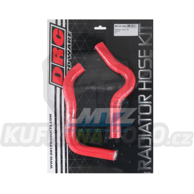 Hadice chladiče DRC RADIATOR HOSE KIT - DRC D47-01-403 - Suzuki RM85 / 02-16 - červené (sada 2ks)