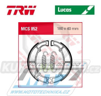 Brzdové obložení (brzdové pakny) TRW Lucas MCS852 - Kawasaki Z400G Custom + Z400J + EN450 + EN500 + Z550F + Z550GT + Z550LTD + ZL600 Eliminator + Z650 + Z650F + VN750 + Z750LTD + Z750LTD Twin + Z750LTD Twin Beltdrive + VN800 + VN800 Classic