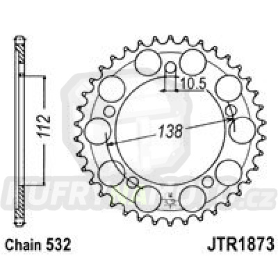 Řetězová rozeta YZF-R6 1999-2002 48 zubů, řetěz 532 - akce