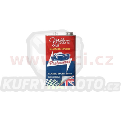 MILLERS OILS Classic Sport Pistoneeze 20W60, motorový polosyntetický, olej (v plechovém retro obalu) 5 l