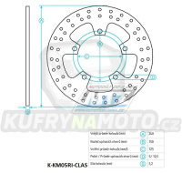 Kotouč brzdový (240/125/5D) - Kymco Xciting250 / 04-08+Xciting300 / 09-11+Xciting500 / 04-09+Xciting500R / 07-11