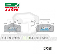 Destičky brzdové DP328-LUEC TRW Lucas MCB714EC - směs Allround Economy