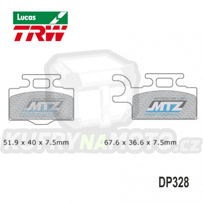 Destičky brzdové DP328-LUEC TRW Lucas MCB714EC - směs Allround Economy