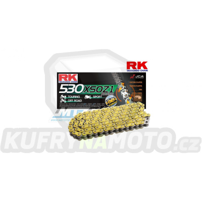Řetěz RK 530 XSO (124čl) - těsněný/ x kroužkový (žlutý)