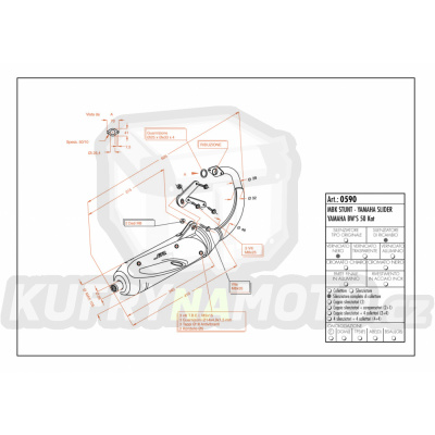 Výfuk Leo Vince Yamaha SPY 50 1995 - 1998 SITO LVKN1155-0590