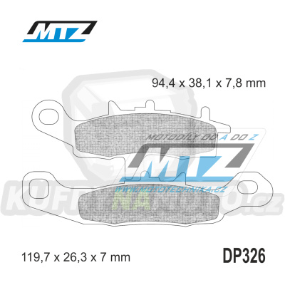 Destičky brzdové DP326-FM - MTZ směs Offroad Profi