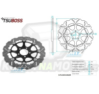 Kotouč brzdový (310/64/5D) - zubatý design - Suzuki GSX750R / 89-95+GSX750R W / 94-95+GSX1100R / 89-00