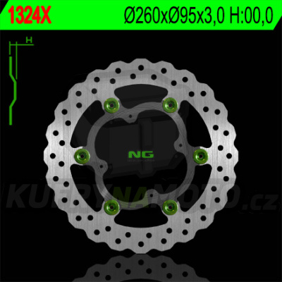 Brzdový kotouč moto NG 1324X