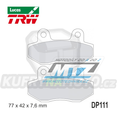 Destičky brzdové DP111-LUEC TRW Lucas MCB525EC - směs Allround Economy