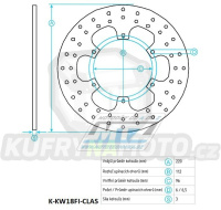 Kotouč brzdový (220/96/6D) - Kawasaki KX85 / 01-20+KX100 / 01-18