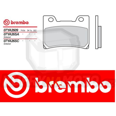 Brzdové destičky Brembo YAMAHA FZR 600 r.v. Od 92 - 96 směs Originál Přední