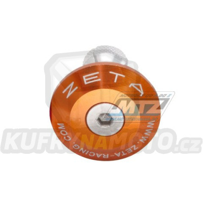 Koncovky/závaží řídítek Zeta Classic (pro vnitřní průměr řídítek ¤13/¤17mm) - ZETA ZE48-7109 - oranžové